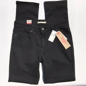 Womens Levi’s 712 Mid Rise Black Jeans 31x32NWT
